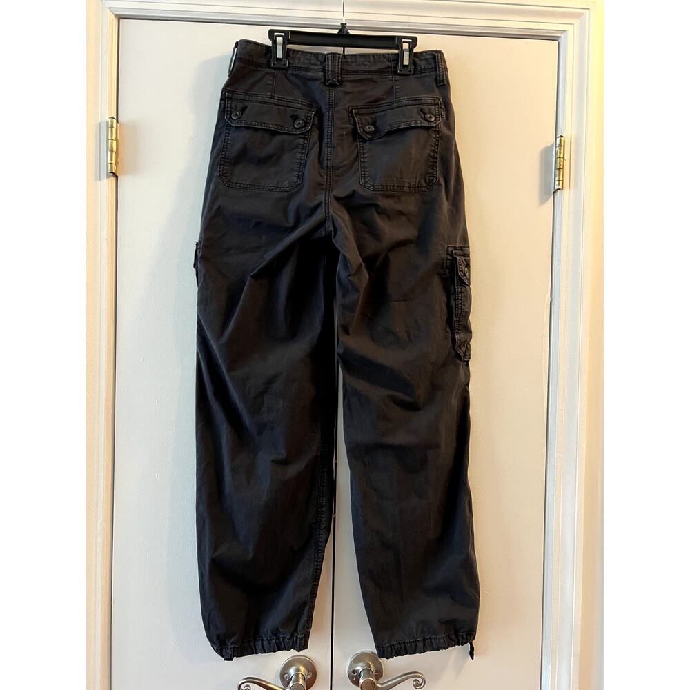 American Eagle AE Snappy Stretch Baggy Cargo Jogger Pants Black Size 6 - Picture 5 of 7